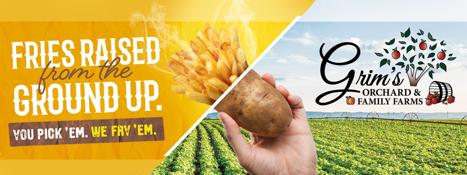 Our Great Potato Dig provides you with the ability to pick your own fresh potatoes and have them turned right into french fries.
